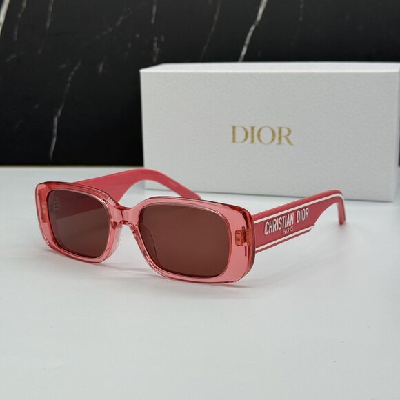 NEW DIOR SUNGLASSES DIOR WILDIOR S2U 73D0 SQUARE PINK WOMEN SUNGLASSES - Picture 2 of 14
